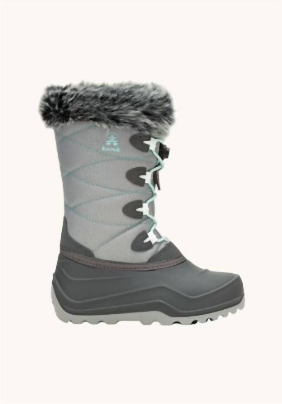 NEW KAMIK kids' insulated boots in charcoal/teal - Picture 1 of 3